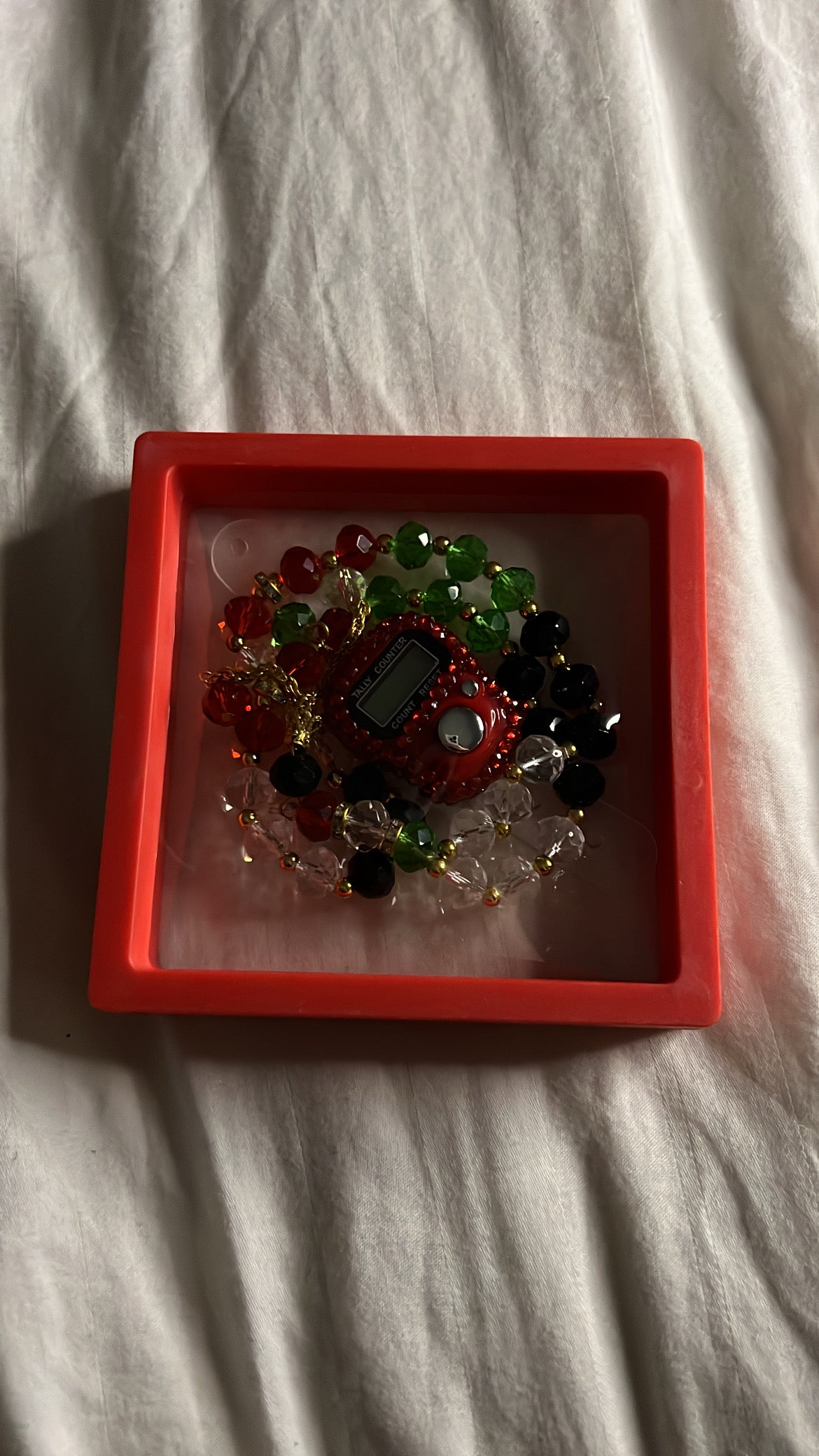 Palestine Digital Dhikr Counter with Crystal Tasbih