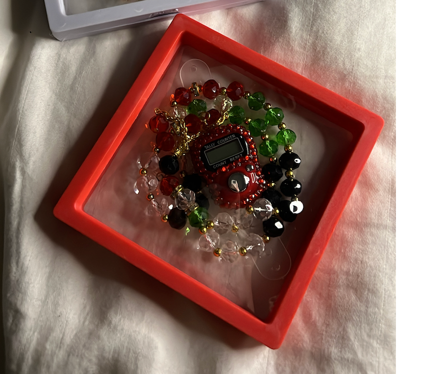 Palestine Digital Dhikr Counter with Crystal Tasbih
